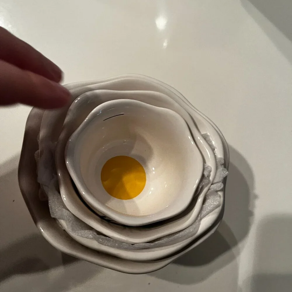 Measuring Cups by Rae Dunn‎ (Ceramic Egg Yolk Themed) (new)